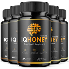 (5 Pack) IQ Honey Pills Nootropic Natural Brain Supplement IQHoney 300 Capsules