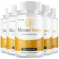 (5 Pack) Memo Honey Advanced Natural Brain Health Support MemoHoney 300 Capsules