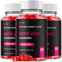 (3 Pack) Pure Inner Glow Keto ACV Gummys 1000MG Advanced Supplement 180 Gummies