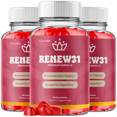 (3 Pack) Renew31 ACV Gummys 1000MG Advanced Renew 31 Supplement 180 Gummies
