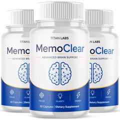 (3 Pack) MemoClear Advanced All Natural Brain Health Support Memo Clear 180 Capsules