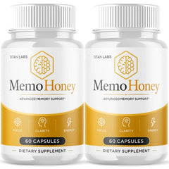 (2 Pack) Memo Honey Advanced Natural Brain Health Support MemoHoney 120 Capsules
