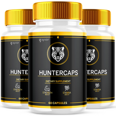 Huntercaps Advanced Supplement Pills for Men with Natural Ingredients 180 Capsules