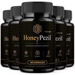 (5 Pack) HoneyPezil Nootropic Brain Health Support Supplement Honey Pezil 300 Capsules