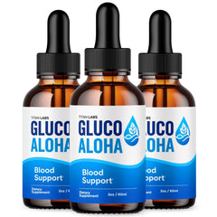 Gluco Aloha Drops Advanced Blood Health Support Formula GlucoAloha 90 Servings