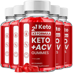 (5 Pack) 21 Keto Nutrition X3 ACV 1000MG Advanced Vitamin Supplement 300 Gummies