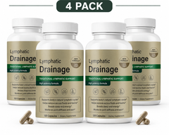 (4 Pack) Lymphatic Drainage Supplement, Lymphatic Drainage Capsules with Dandelion, Burdock, Cleavers & Echinacea, Supports Bloating, Fluid Balance & Daily Lymphatic Wellness – 480 Capsules
