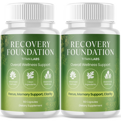 (2 Pack) Recovery Foundation Advanced Natural Brain Health Support 120 Capsules