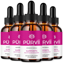 (5 Pack) Purvii Drops Advanced Blood Health Max Support Supplement Pur Vii 150 Servings