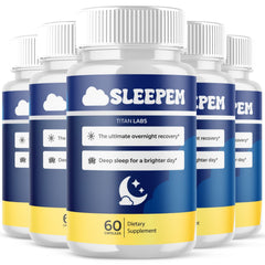 (5 Pack) Sleepem Pills Advanced Formula Brain Health Support Supplement 300 Capsules
