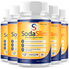 (5 Pack) SodaSlim Advanced Energy & Fitness Support Formula Soda Slim 300 Capsules