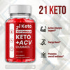 Image of (1 Pack) 21 Keto Nutrition X3 ACV 1000MG Advanced Vitamin Supplement 60 Gummies