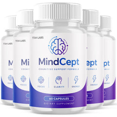(5 Pack) MindCept Nootropic All Natural Brain Supplement Mind Cept 300 Capsules
