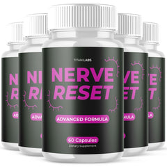 (5 Pack) Nerve Reset Nootropic Nerve Support Supplement NerveReset 300 Capsules