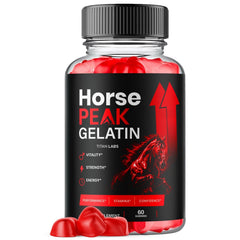 (1 Pack) Horse Peak Gelatin Advanced Male Health Support Supplement 60 Gummies