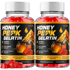(2 Pack) Honey Peak Gelatin ACV Gummys 1000MG HoneyPeak Supplement 120 Gummies
