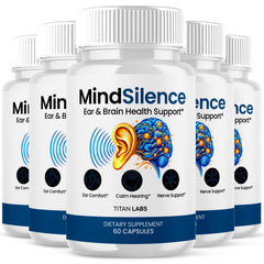 (5 Pack) MindSilence Nootropic Brain Health Support Supplement Mind Silence 300 Capsules