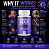 Image of (3 Pack) Nervo Max Nootropic Natural Nerve Support Formula NervoMax 180 Capsules