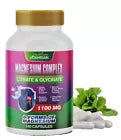 Magnesium Citrate Capsules 1100mg Per Serving - Highest Potency Capsules