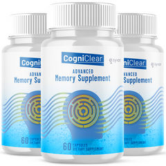 (3 Pack) CogniClear Nootropic Formula Cogni Clear Brain Supplement 180 Capsules