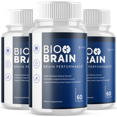 (3 Pack) Bio Brain Nootropic Natural Formula Brain Supplement BioBrain 180 Caps