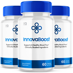Innovaboost Healthy Blood Flow Pills, Innova Boost 180 Capsules (3 Pack)