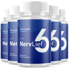 (5 Pack) Nerv Lief 6 Nootropic Formula Natural NervLief6 Supplement 300 Capsules