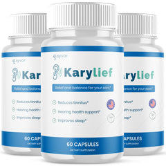 (3 Pack) Karylief Advanced Ear Health Support Kary Lief Formula Max 180 Capsules