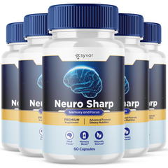 Neuro Sharp Nootropic All Natural Formula Brain Supplement (5 Pack-300 Capsules)