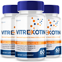 Vitrexotin Pills Advanced Vitality Support Formula Supplement, (3 Pack-180 Capsules)