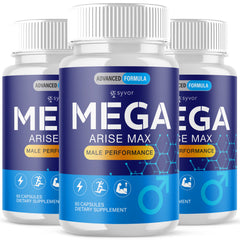 (3 Pack) Mega Arise Max Advanced Male Support Supplement MegaArise 180 Capsules