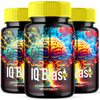 Image of IQ Blast Pro Brain Supplement - Enhance Cognitive Function and Clarity (3 Pack- 180 Capsules)