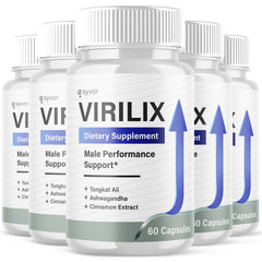 (5 Pack) Virilix Male Support Supplement Advanced Formula Viri Lix 300 Capsules