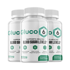 3-Pack Gluco6 Blood Pills - Gluco 6 Supplement For Blood Sugar Support- 180 Capsules - ARMOLEY