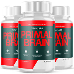 (3 Pack) Primal Brain Nootropic Natural Brain Supplement PrimalBrain 180 Capsule