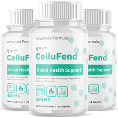 (3 Pack) CelluFend Blood Pills Advanced Support Cellu Fend Formula 180 Capsules