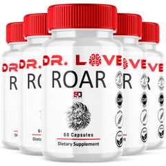 (5 Pack) Dr. Love Roar Supports Energy and Vitality Male Health Supplement 300 Capsules