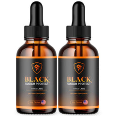 (2 Pack) Black Sugar Protect Drops Advanced Blood Support Supplement 60 Servings