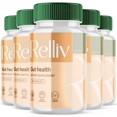 Relliv Probiotic Gut Health Formula, Enhance Digestive Function (5 Pack - 300 Capsules)