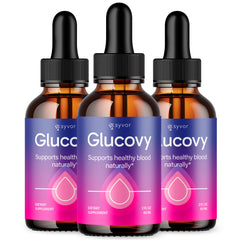 (3 Pack) Glucovy Blood Support Drops Advanced Vitamin Supplement 90 Servings