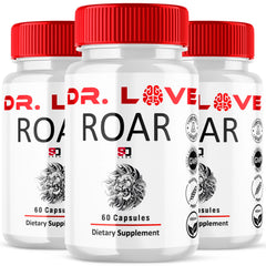 (3 Pack) Dr. Love Roar Supports Energy and Vitality Male Health Supplement 180 Capsules