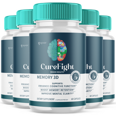 CureFight Nootropic All Natural Formula Brain Supplement (5 Pack-300 Capsules)