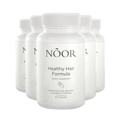 5-Pack NOOR Healthy Hair Formula - NOOR Hair Growth Support Capsules - 300 Capsules