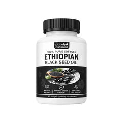 Ethiopian Black Seed Oil Softgels |4.64% Thymoquinone |Gluten-Free, 60 capsules