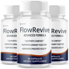 (3 Pack) Flow Revive Advanced Male Pills FlowRevive Formula Supplement 180 Capsule
