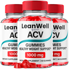 LeanWell Keto ACV Gummies 1000MG LeanWell Formula Vitamin (3 Pack-180 Gummies)