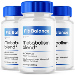 Fit Balance Metabolism Blend Supplement Pills (3 Pack-180 Capsules)