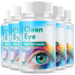 (5 Pack) Clean Eye Advanced Support For Healthy Eye Vision CleanEye 300 Capsules
