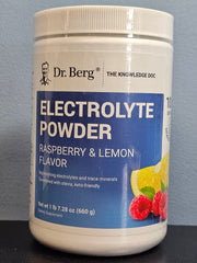 Dr. Berg Electrolyte Powder Raspberry & Lemon 100 Servings Jar - New! Exp 3/25