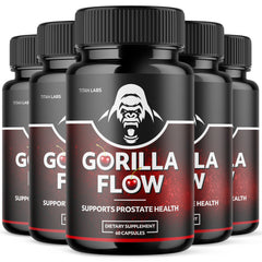 (5 Pack) Gorilla Flow Advanced Male Support Supplement GorillaFlow 300 Capsules